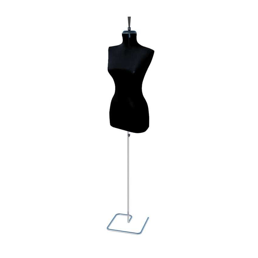 Bust dama cu picior de metal pentru expunere articole vestimentare