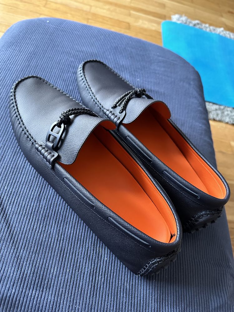 Mocasini pantofi Hermes 46 originali cutie