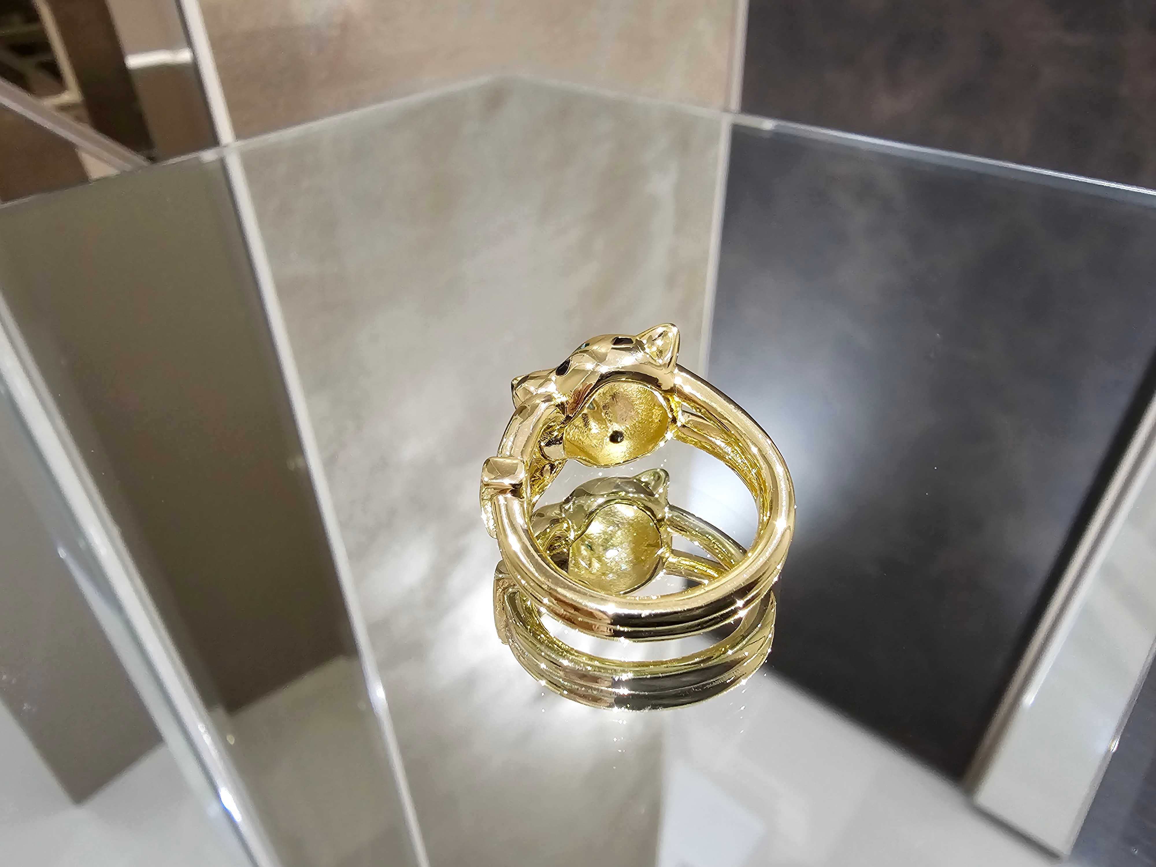 CARTIER Panthere de Cartier Gold Black 5 Diamonds Пръстен