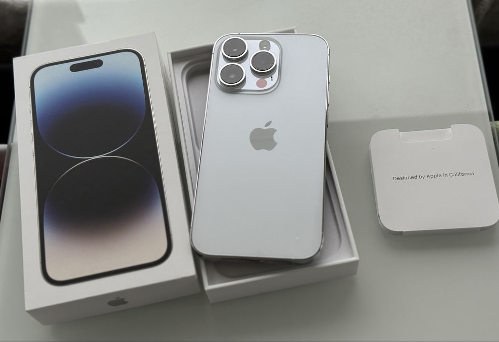 iPhone 14 Pro Silver 128GB Neverlocked•Full Box•
