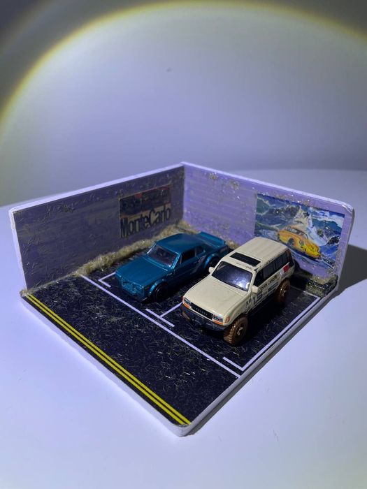 Hotwheels диорама, парковка 1:64