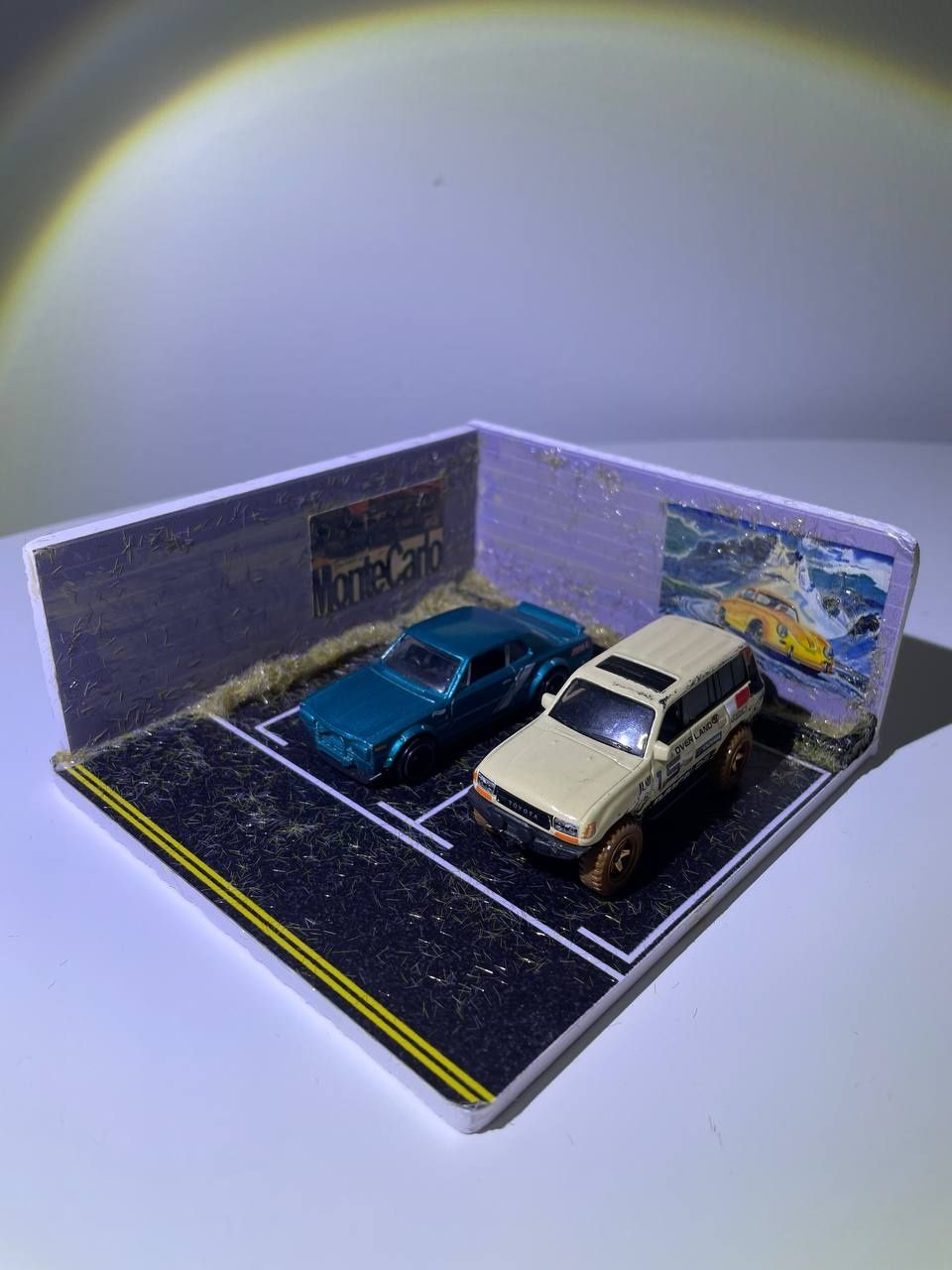 Hotwheels диорама, парковка 1:64