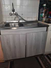 Кухненски шкаф с мивка.Ляво корито.