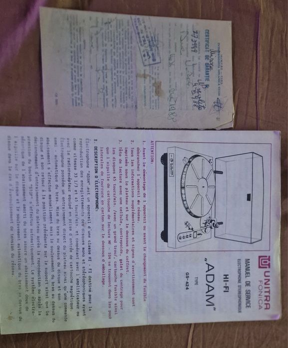 Unitra GS-424 pick-up MM