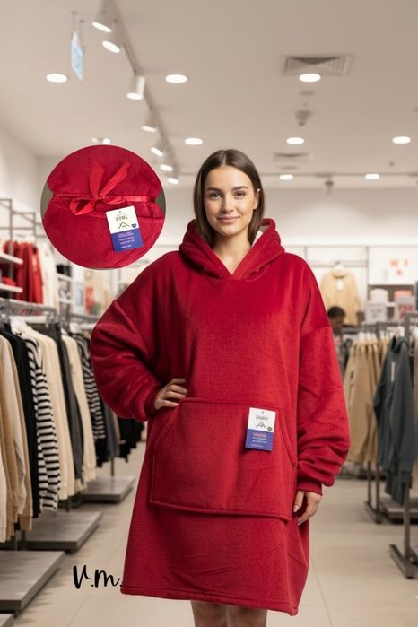 Дебело зимно одеяло с ръкави и качулка TOP QUALITY HOME SWEET