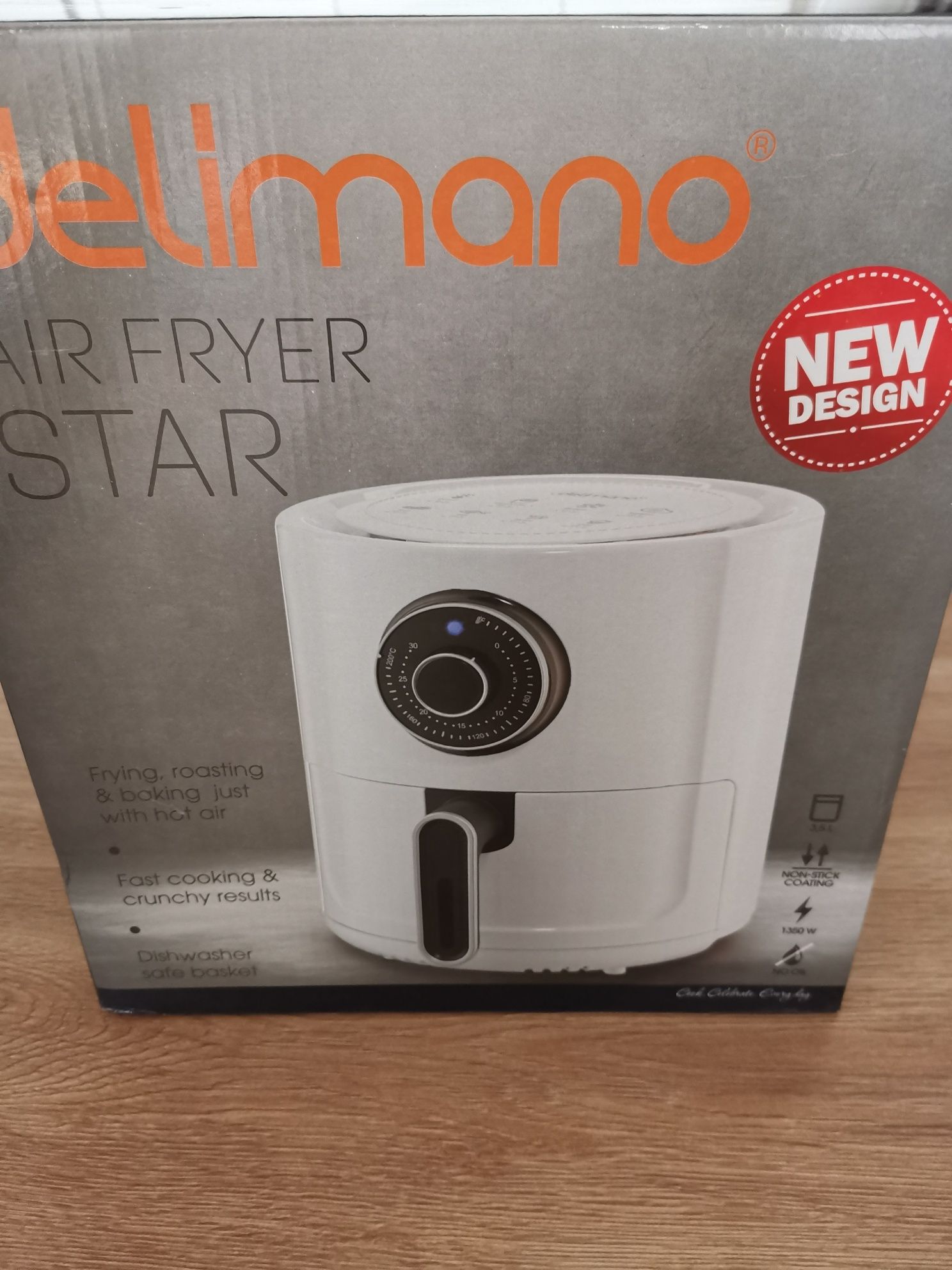Delimano Air Fryer Star, White - чисто нов!