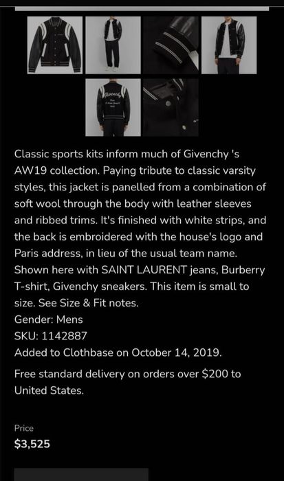 Geaca bomber Givenchy xl