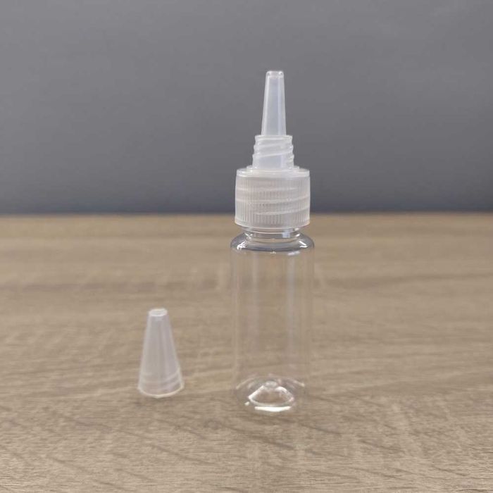 Комплект пластмасови шишенца с винтова капачка и капков дозатор, 20 мл