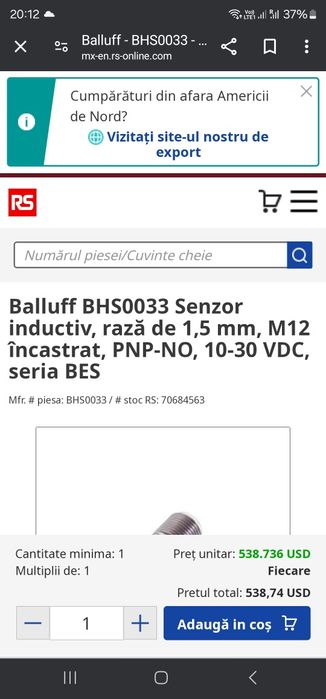 Senzor inductiv Balluff BHS0033