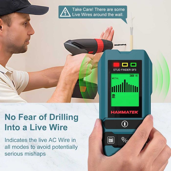 HANMATEK SF3 детектор за стени, метал, дърво и кабели