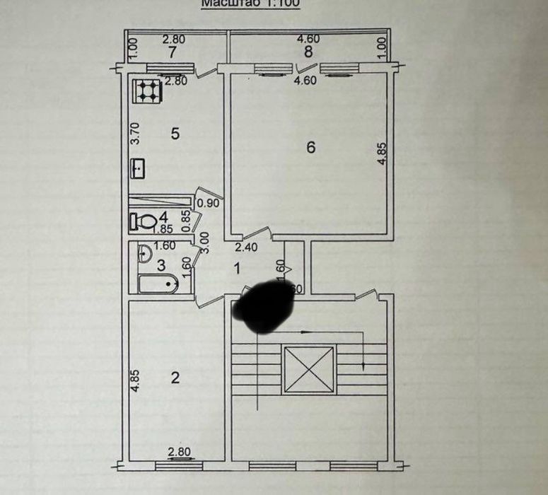Юнусабад 4 квартал. Продается 2х ком квартира, ориентир Автосалон
