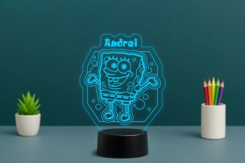 Lampa LED 3D Spongebob – 219 lei – Livrare Gratuită