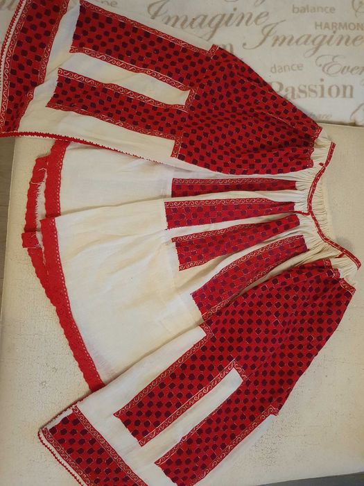 Costum Rucar/Muscel cu fir metalic (Camasa cu fir Rucar)