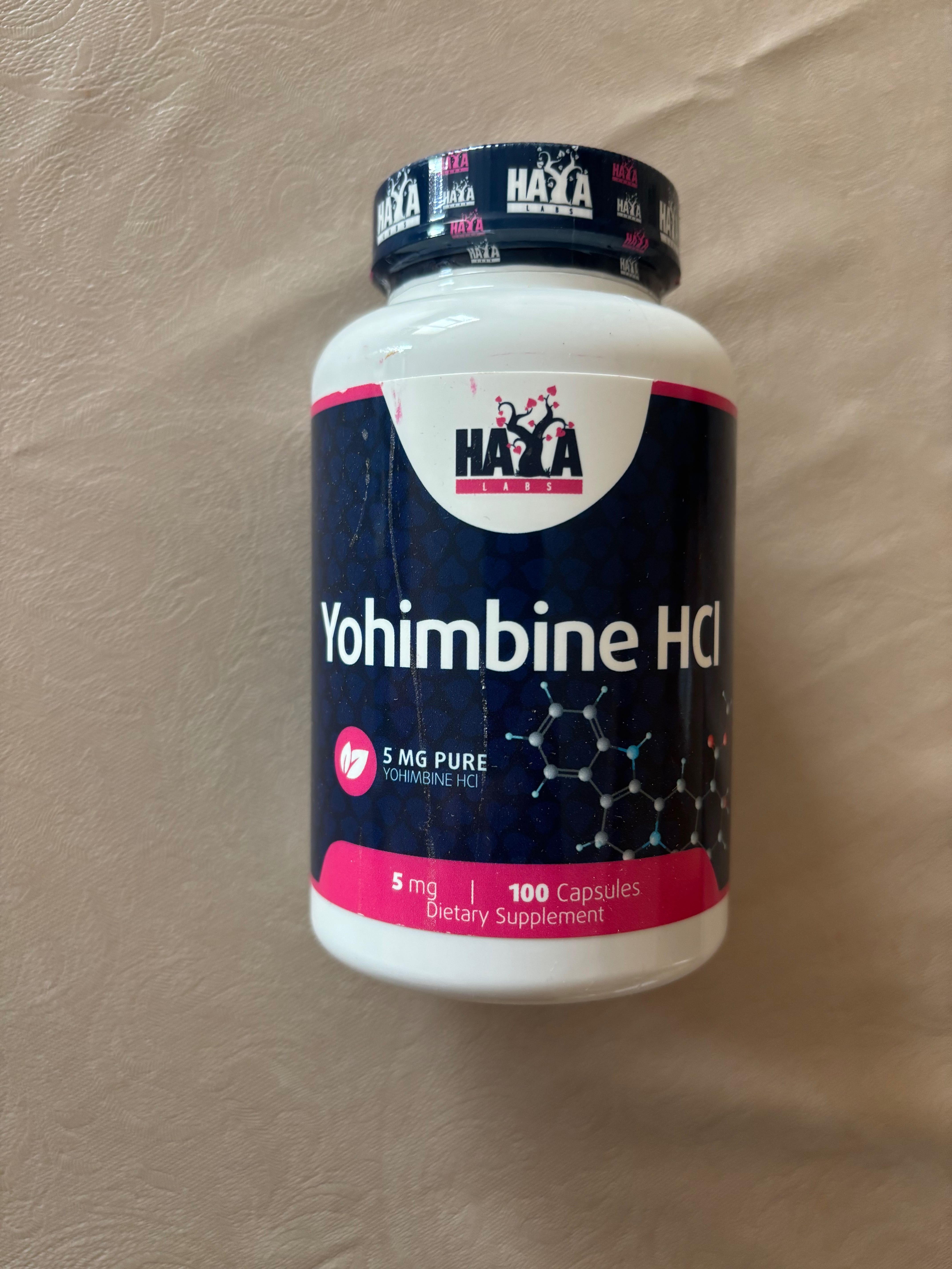 Yohimbine HCL 5mg / 100caps