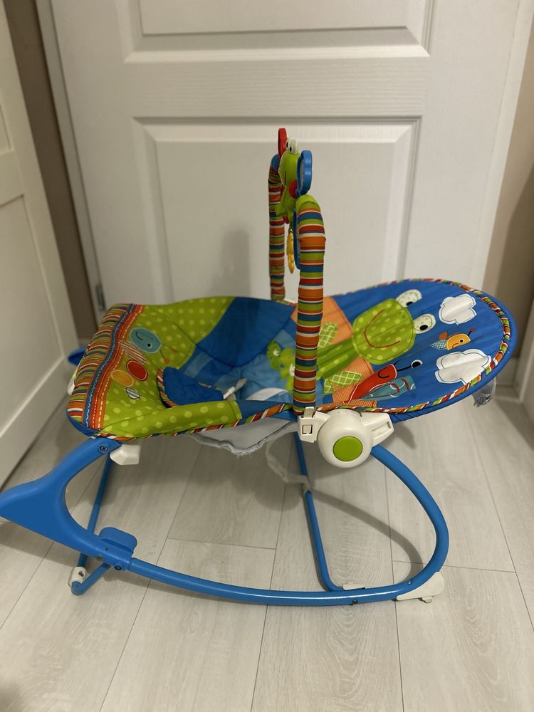 Бебешки шезлонг 3 в 1 Fisher price Little Frog Swing Chair