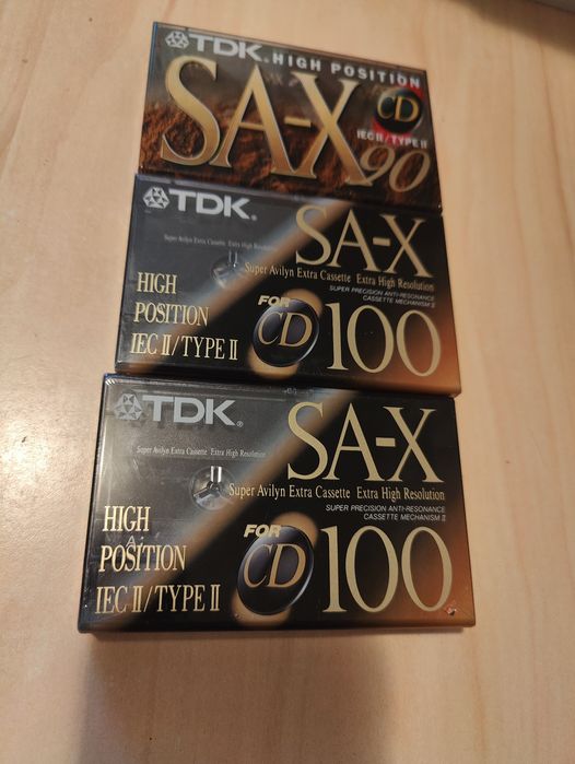 3 casete audio TDK SA-X90 și SA-X100