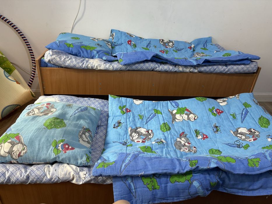 Продам кровать, шкаф, стол со стлуьями.