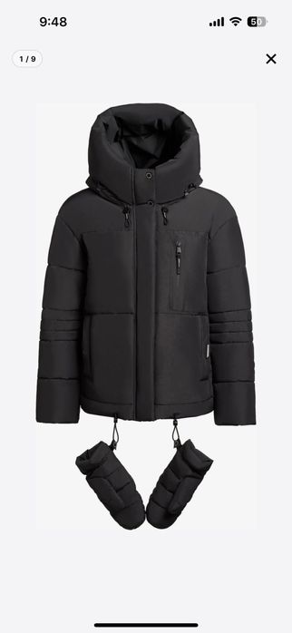 Дамско късо зимно яке Khujo - графит/черно С