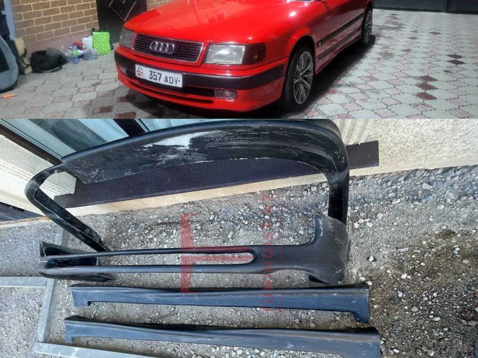 Ауди с4 Zender обвес накладки на бампера и пороги Audi 100 А6