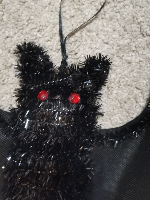 Хелоуин украса лампички Прилеп скелет каубой размер S