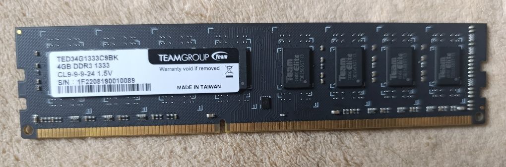 Продаю оперативную память 4GB DDR3 1333 MHz TeamGroup