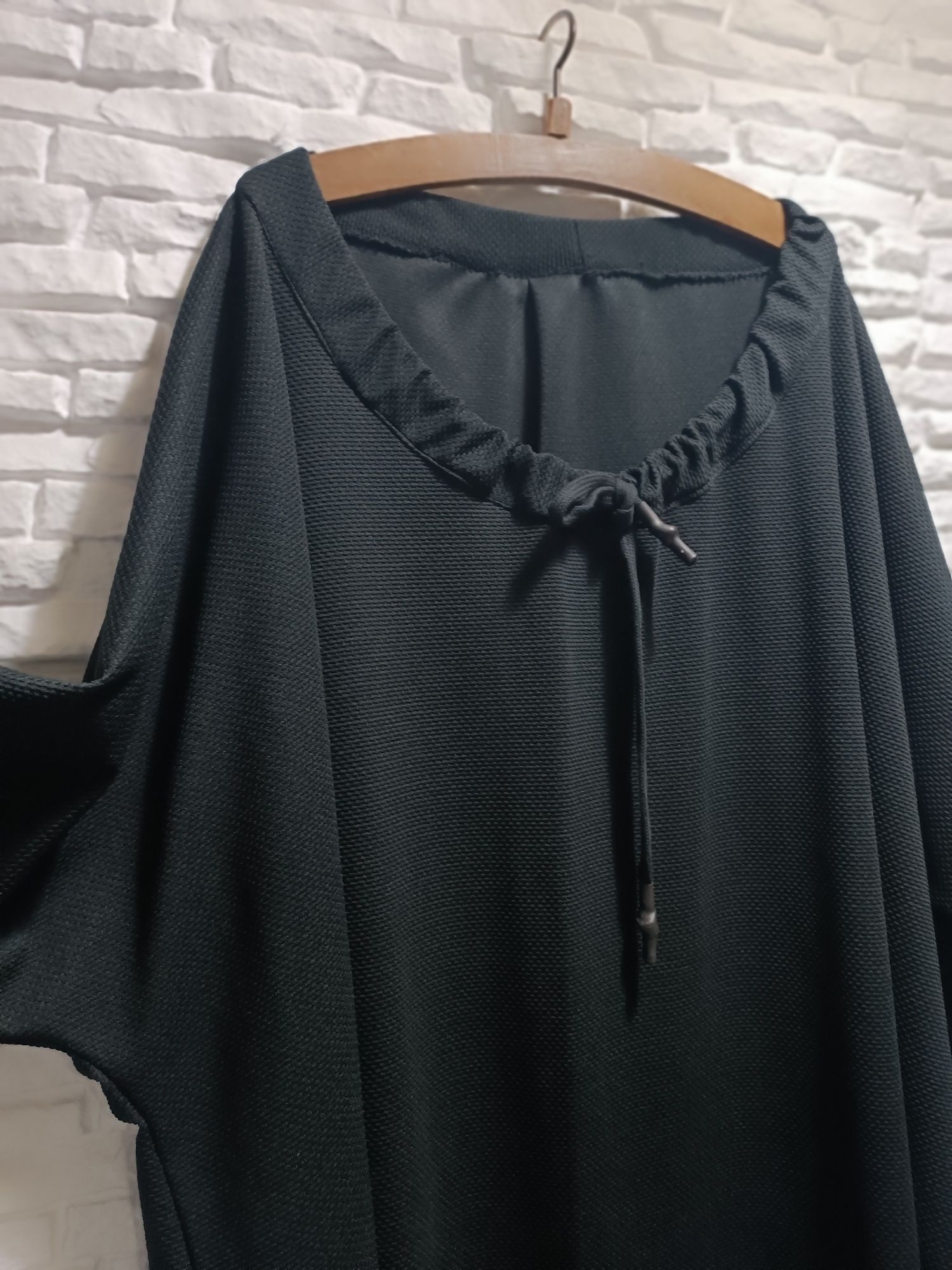 Черна дълга рокля,oversize.