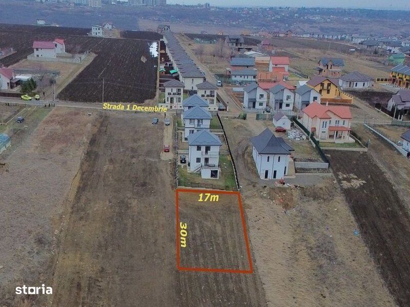 Teren Valea Lupului intravilan - 1 Decembrie - Asfalt si utilitati