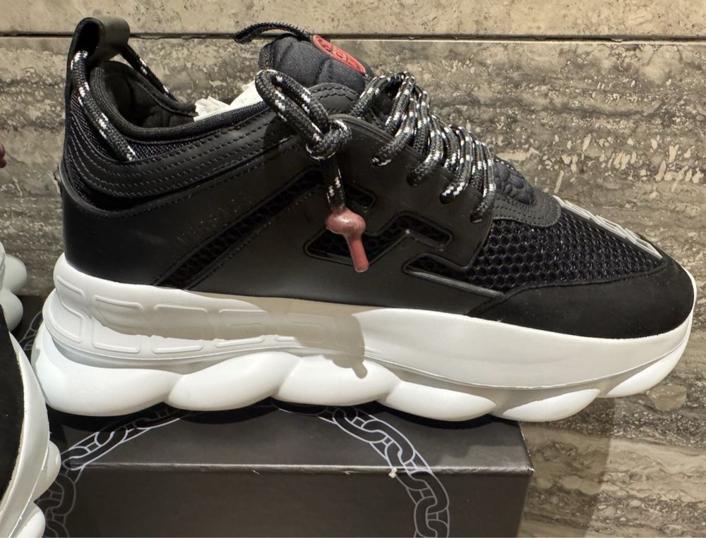 Versace Chain Reaction Alb Negru