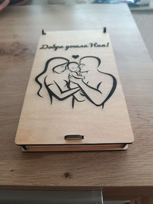 Кутия-плик картичка за пари за рожден ден, сватба, кръщене