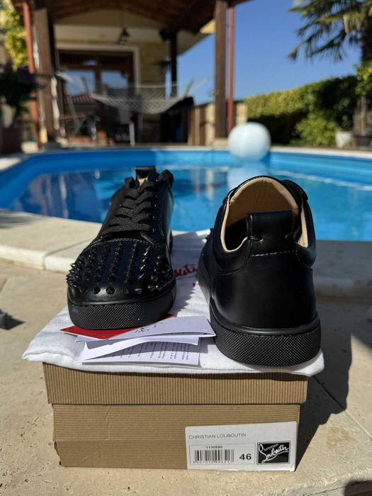 Christian Louboutin Black Spikes Мъжки Обувки 46 EUR + Кутия + Dustbag