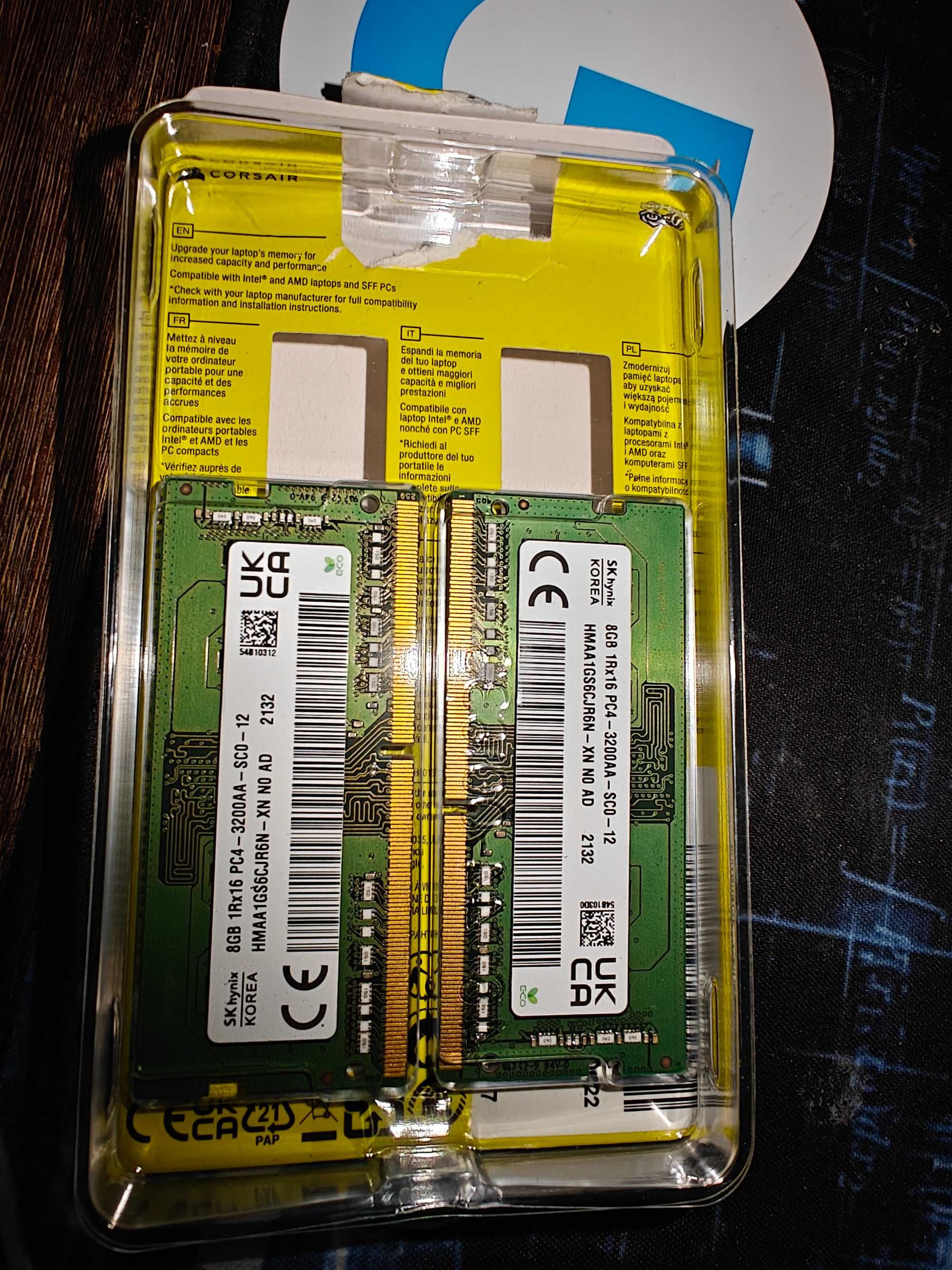 Kit Memorie Ram 16GB 2x8GB 3200 laptop
