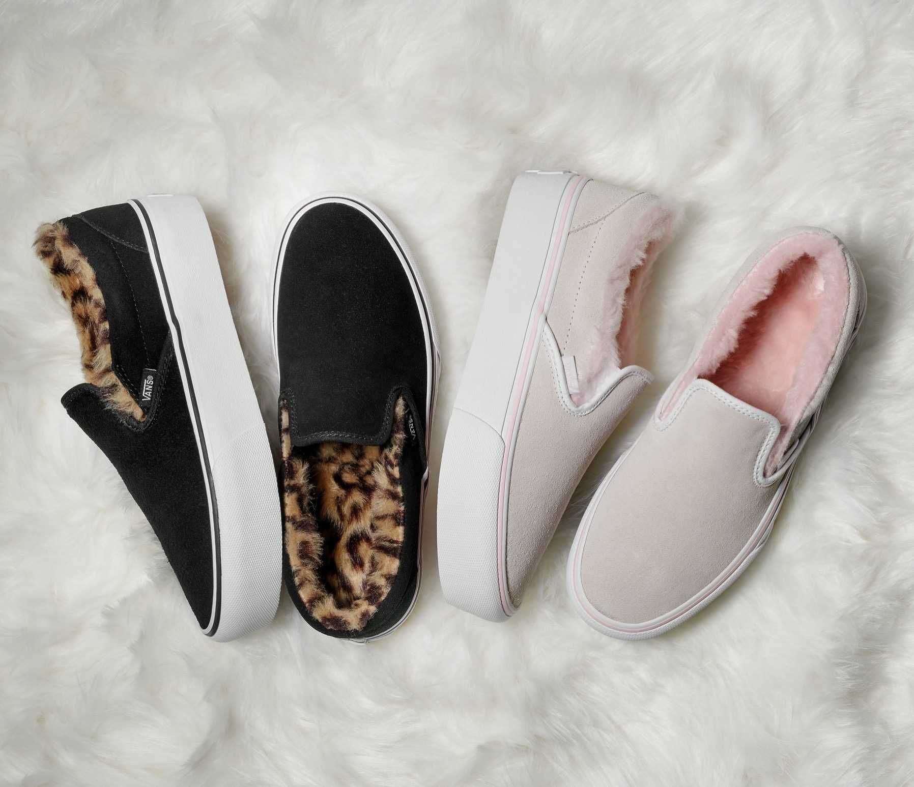 Vans Classic Slip-On Platform Fur Lining ОРИГИНАЛ дамски кецове 37/38