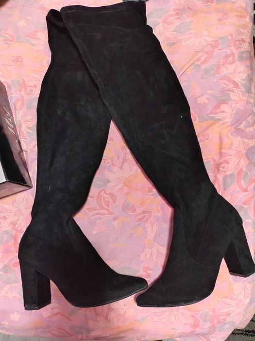 Cizme imitație piele intoarsa