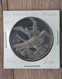 Виргинские острова, 1 доллар, 1975, серебро