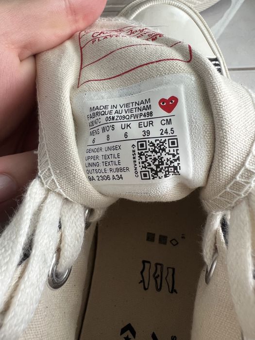 Converse comme des garcons marimea 39