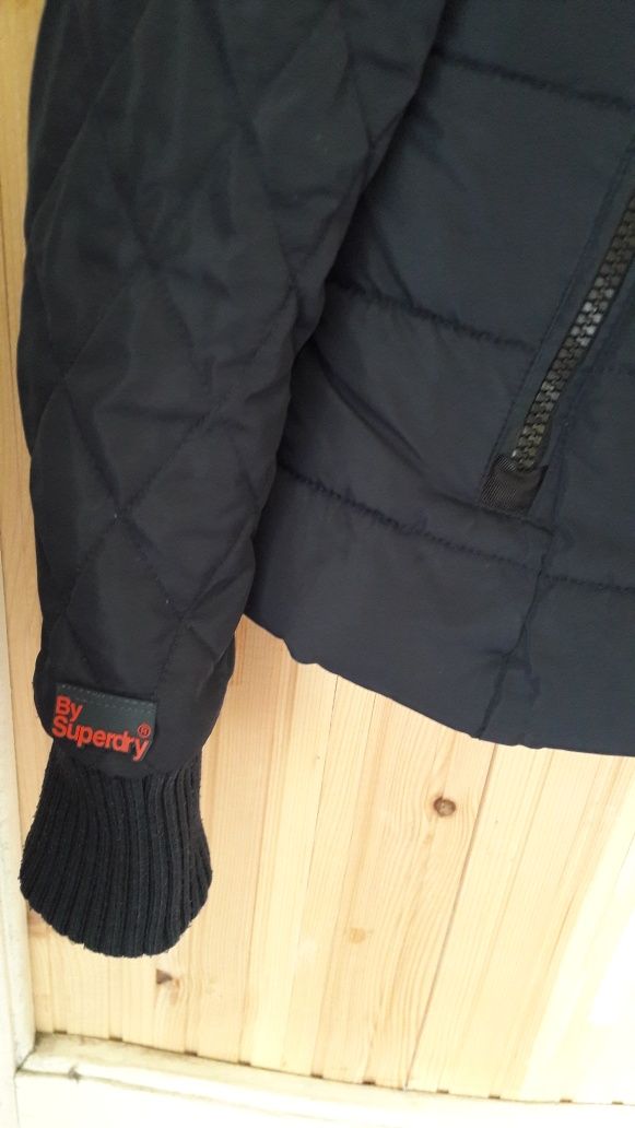 Geaca SUPERDRY originală L dama femei bleumarin albastră matlasată 42