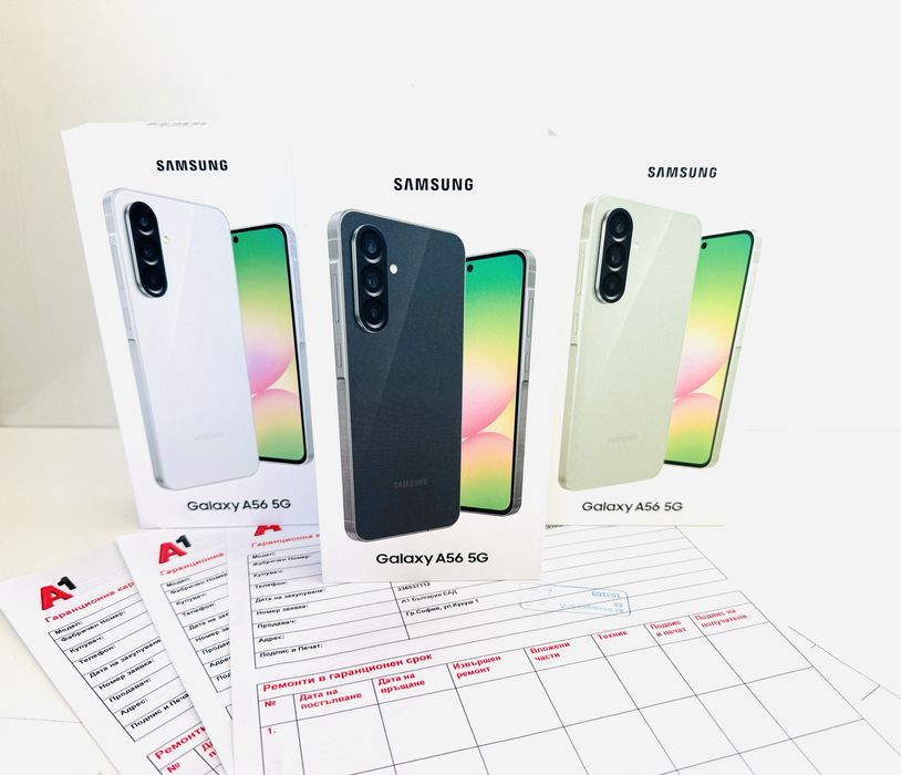 НОВ! Samsung Galaxy A56 5G 128GB Graphite / Olive / Gray 2г.ГАРАНЦИЯ!