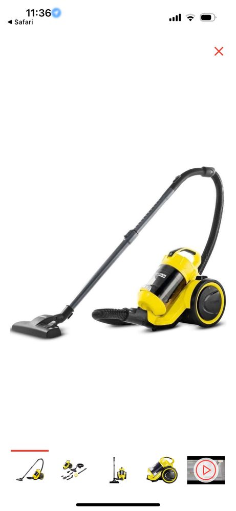 Пылесос Karcher vc 3 plus желтый