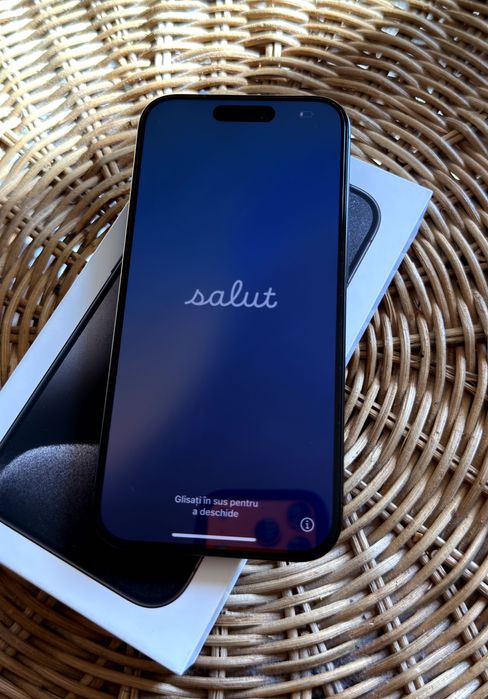 iPhone 15 PRO 256gb Black 10/10 + 2 folii sticla