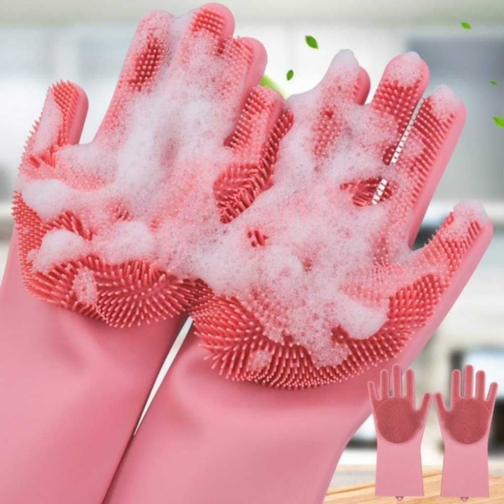 Магически силиконови ръкавици за миене на съдове Magic Brush