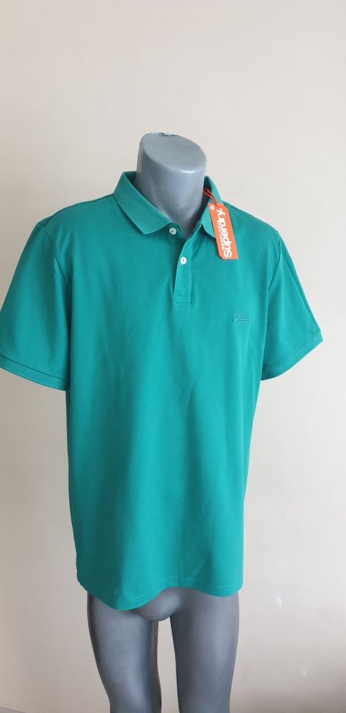 Superdry Pique Cotton Size L/XL НОВО! ОРИГИНАЛ! Мъжка Тениска!