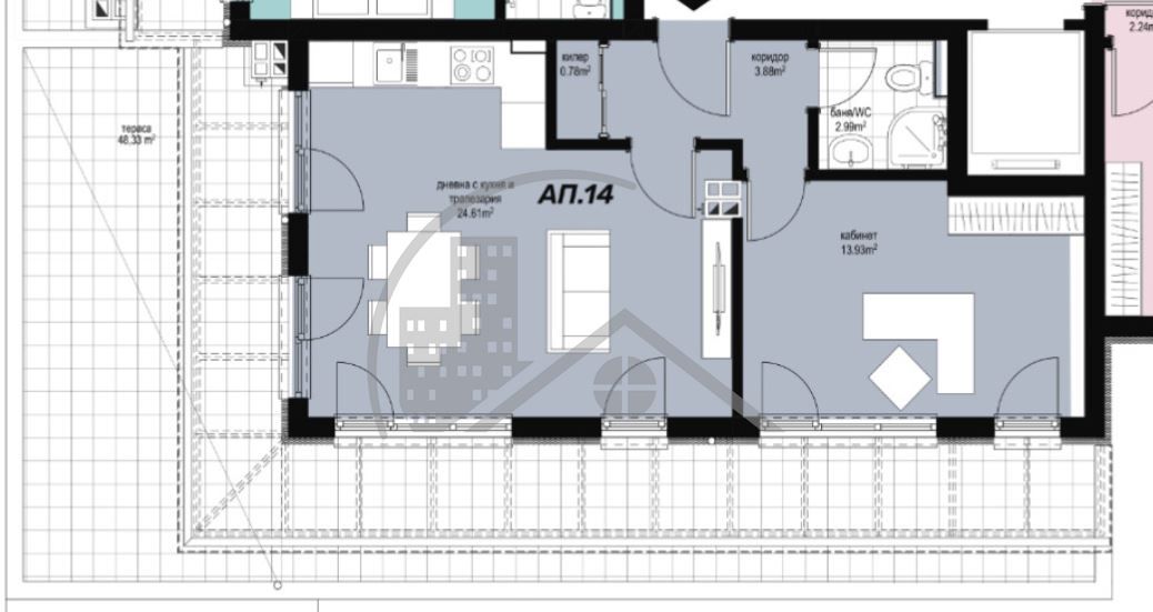 Продава се Двустаен апартамент в Варна, Аспарухово - 111 кв.м за 1113 €/кв.м - Снимка #1