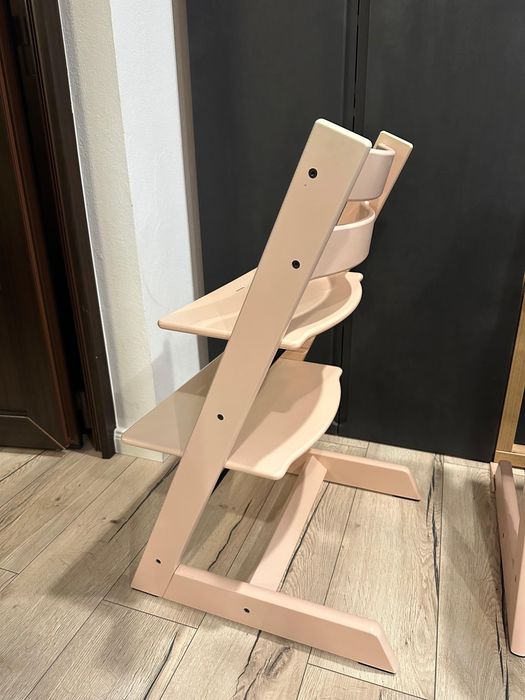 Scaun de masa pentru copii Stokke Tripp Trapp, lemn fag, serene pink