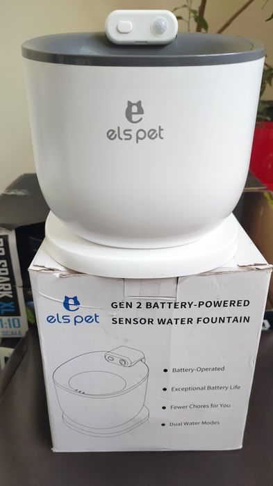 Безжична Сензорна Поилка за Домашни Любимци Elspet Gen 2