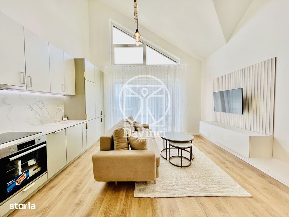 Penthouse 2 camere, 2 bai, mobilat complet, intabulat contoare montate