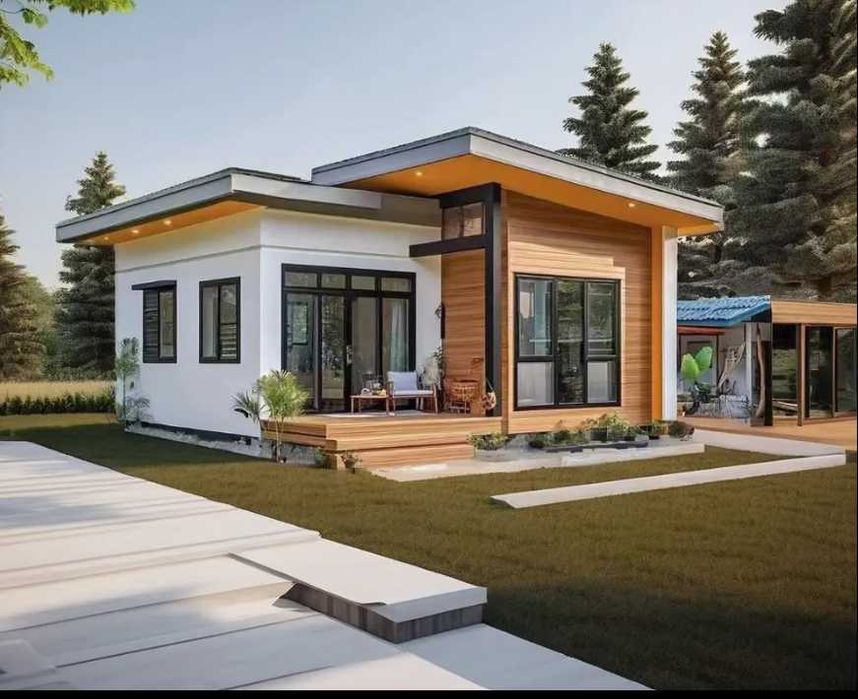 Casă modernă 50mp din panouri SIP — eficiență, design, montaj rapid!