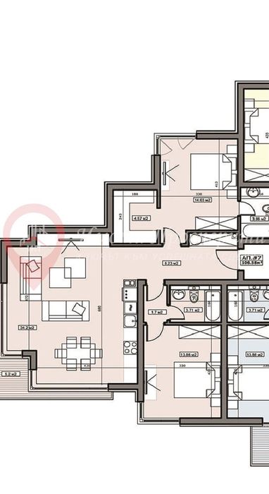 Продава се Тристаен апартамент в София, Симеоново - 104 кв.м за 2000 €/кв.м - Снимка #2