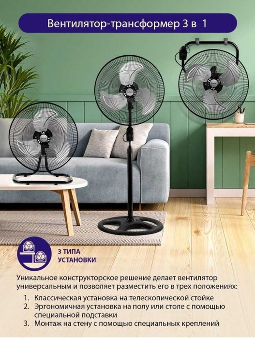 Вентилятор в Алматы вентеляьтор Винтилятор Напольный Насстенный
