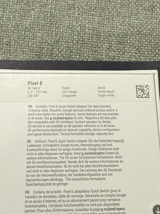 Google Pixel 8 256 GB hazel sigilat