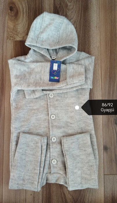 Salopeta din lana merinos 86/92 gri